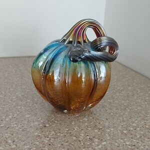 Multicolor Glass Pumpkin Decor